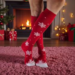  Női hópihés térdzokni 105993