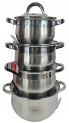 Violet Acél Edénykészlet Ø16/18/20/24CM Rozsdamentes Acél Indukciós Edénykészlet (MD212)