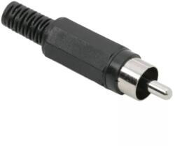  Mufa RCA tata executie din plastic negru (05077FK)