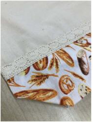 MK Bea Csatos Kenyérzsák - Natúr & Pékárus Csipkés (30×40 cm)