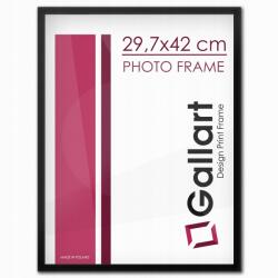 Gallart Fotókeret, fekete, 29.7×42cm, 2cm keret, HDF hátlap (Gallart MDF CZ 29,7x42 cm A3)