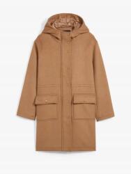 Bonprix Női Kapucnis Kabát, Size 42, barna, gyapjú