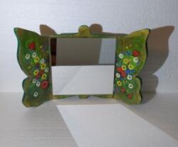  Oglinda rustica fantezie Fluture - Flori de camp