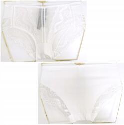  Bugyi, pamut, Liusia Augusta, fehér, Size XXL, virágmintás csipke