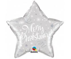  Karácsonyi Silver Star fólia lufi 51 cm (MLG998161) - sandori