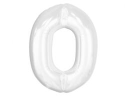  Fehér B&C White 0-ás szám fólia lufi 92 cm (MLG188776)