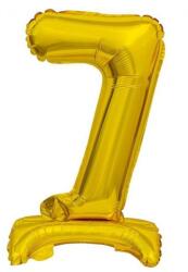  Arany B&C Gold mini 7-es szám fólia lufi talppal 38 cm (MLG135169) - sandori