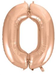 Rose Gold 0-ás szám fólia lufi 92 cm (MLG106220) - sandori