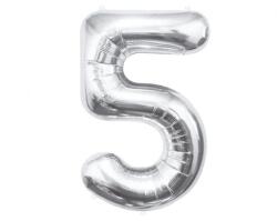  Ezüst Silver 5-ös szám fólia lufi 85 cm (MLG109498) - sandori