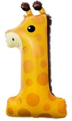  Zsiráf 1-es Giraffe szám fólia lufi 80 cm (MLG128895)