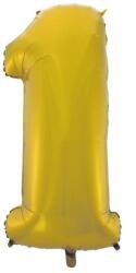  Arany 1-es Gold Mat szám fólia lufi 92 cm (MLG106442)