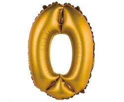  Arany Gold Matt 0-ás mini szám fólia lufi 35 cm (MLG108781) - sandori