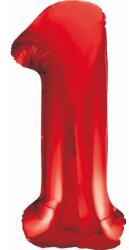  Piros 1-es Red szám fólia lufi 85 cm (MLG120547) - sandori