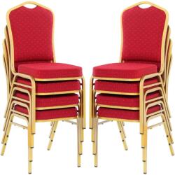 CHAIRS-CS Scaune Horeca cadru auriu pe culoarea roșu