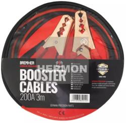 BREMHER Indítókábelek 200A, 3m, 6mm2, elektromos, réz békákkal