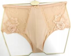 Lanny Mode Bugyi, Size L, bézs, hímzéssel, virágmintás, nylon