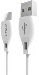 Dudao Cablu pentru incarcare si transfer de date Dudao, USB la USB-C, 2.1A, 1m, Alb (6970379614679)