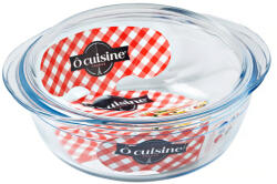 Ocuisine Vas termorezistent cu capac 23cm, 3L, rotund, Glass Ovenware (40493)