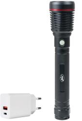 PNI Pachet lanterna PNI Adventure F420 din aluminiu cu LED 10W, 1000lm, pana la 420m, cu 2 acumulatori inclusi, 8000 mAh tip 26650 s (PNI-CHG3F420)