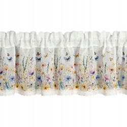 Eurofirany Ablakfüggöny Irigység Konyha Fürdőszoba 30x150 Virágok (5903571722331)