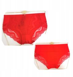  Bugyi, pamut, Liusia Augusta, piros, Size L, virágmintás csipke