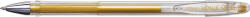 PENAC Pix cu gel PENAC FX-3 Metalic, 0.8mm, con metalic, corp transparent - scriere auriu metalizat (P-BA1603-15F) - siscom-papetarie
