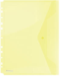 DONAU Folie protectie documente A4 portret, inchidere cu capsa, 4 set, 200 microni, DONAU - galben transpa (DN-8540001PL-11)