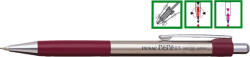 PENAC Creion mecanic metalic PENAC Pepe, rubber grip, 0.5mm, varf metalic - accesorii bordeaux (P-SB0102-09)
