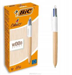 BIC Golyóstoll 4 Colours Wood Style mix Ast (12db) (508964)