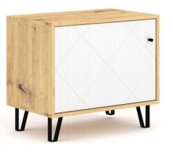 Vivaldi Bilbao BL20 cipősszekrény, Artisan Tölgy/fehér Matt (PU.BILBAO 20 CT)