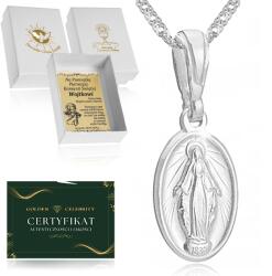 Golden Celebrity Csodálatos Úrvacsorai Medál Ezüst Lánc Istenanya Úrvacsora Keresztelő (Cudowny medalik Matka Boska Naszyjnik grawer)