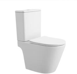 Anahita Construction Vas WC stativ Beauty Anahita, alb, Tornado, evacuare orizontala, 63 x 38, 5 x 81, 5 cm, rezervor si capac WC soft close incluse (LX2904T)