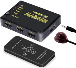 Thunder Germany SWI-501, 5×1 4K HDMI kapcsoló, IR hosszabbító + távirányító