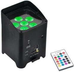 Thunder Germany LPQB-1 (6x10W) LED PAR fényeffekt + DMX + TÁVIRÁNYÍTÓ + WIFI + AKKUMULÁTOR - thundergermany