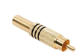 Thunder Germany RC-302 RCA papa dugó, fém ház - FEKETE - thundergermany