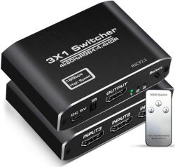 Thunder Germany SWI-320, 3×1 4K HDMI kapcsoló + távirányító