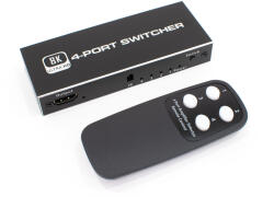Thunder Germany SWI-401-8K, 4×1 8K@60Hz HDMI kapcsoló + Távirányító