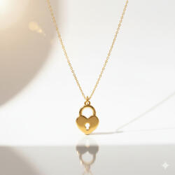 KÁRPÁTHY ékszer DIY Lakat nyaklánc, aranyozott