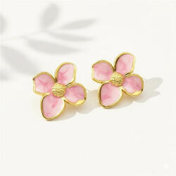 KÁRPÁTHY ékszer Cseresznyevirág fülbevaló - rózsaszín, aranyozott