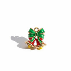 KÁRPÁTHY ékszer Karácsonyi csengő charm - aranyozott, zománcozott