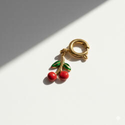 KÁRPÁTHY ékszer Cseresznye charm, aranyozott