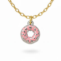 KÁRPÁTHY ékszer DIY Fánk nyaklánc - rózsaszín, fehérarany