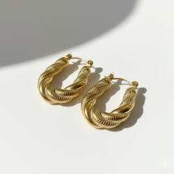 KÁRPÁTHY ékszer Fonottkalács fülbevaló, aranyozott