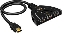 Thunder Germany SWI-311, 3×1 4K HDMI kapcsoló, (rövid kábel)