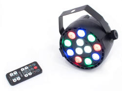 Thunder Germany LPB-121 (12x1W) Mini LED PAR fényeffekt + DMX + TÁVIRÁNYÍTÓ + AKKU - thundergermany