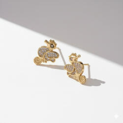 KÁRPÁTHY ékszer Csikóhal fülbevaló, aranyozott