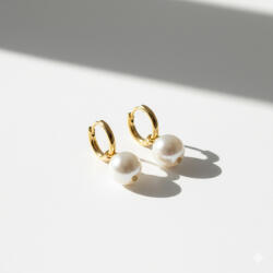 KÁRPÁTHY ékszer White pearl aranyozott fülbevaló