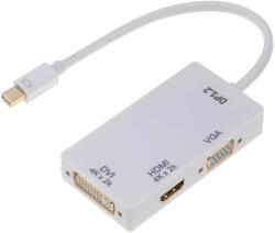 Thunder Germany MDP-06, Mini DisplayPort - HDMI + DVI + VGA átalakító (4K) - thundergermany