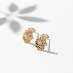 KÁRPÁTHY ékszer Royal allure diamond fülbevaló, aranyozott