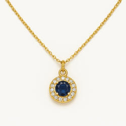 KÁRPÁTHY ékszer QUEEN kerek nyaklánc - kék aranyozott